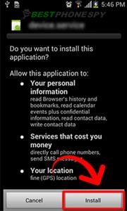 Android App to Spy on Iphone